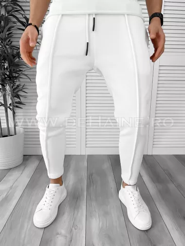 Trening barbati alb pantaloni + hanorac K182 33-4.1